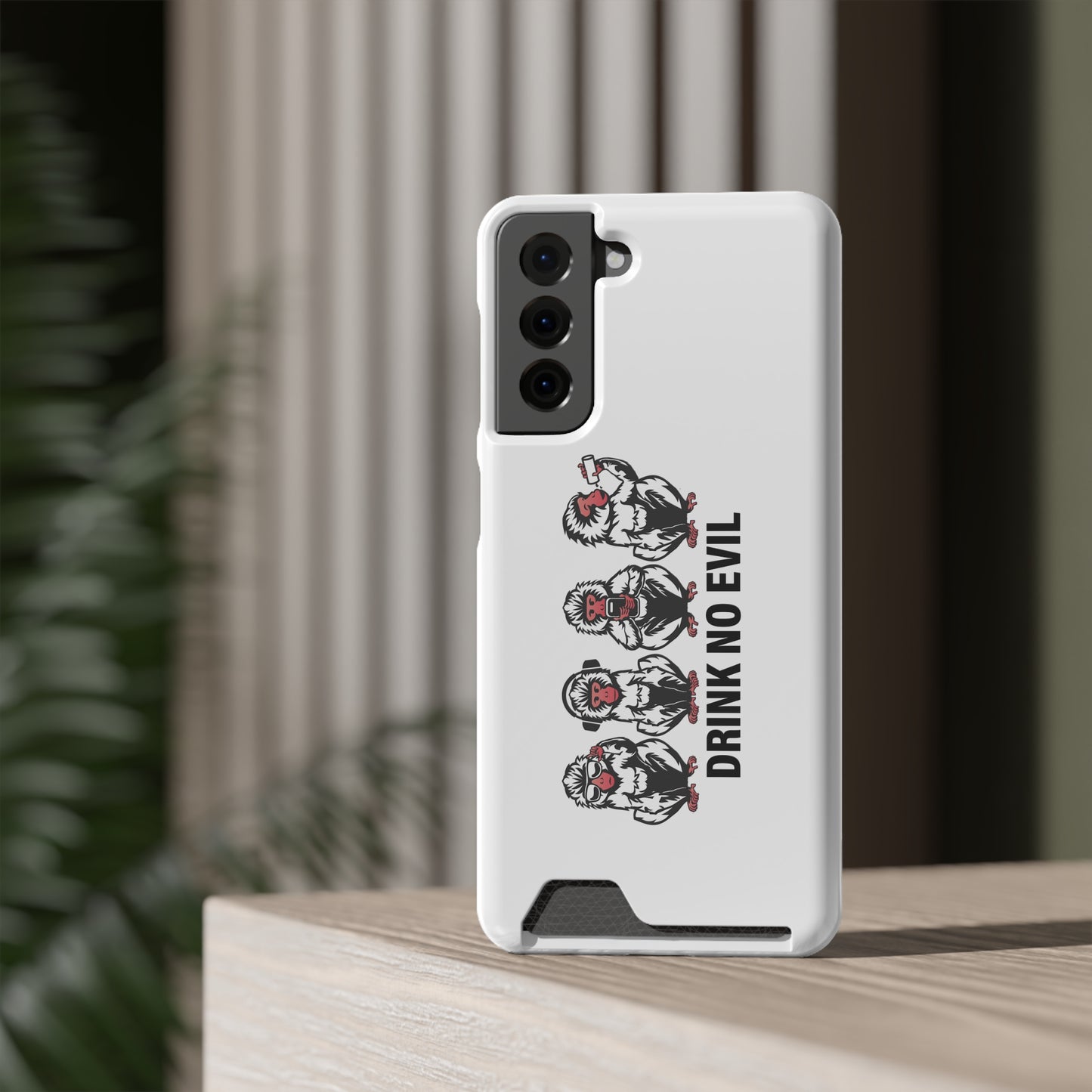 Drink No Evil Phone Case with Card Holder