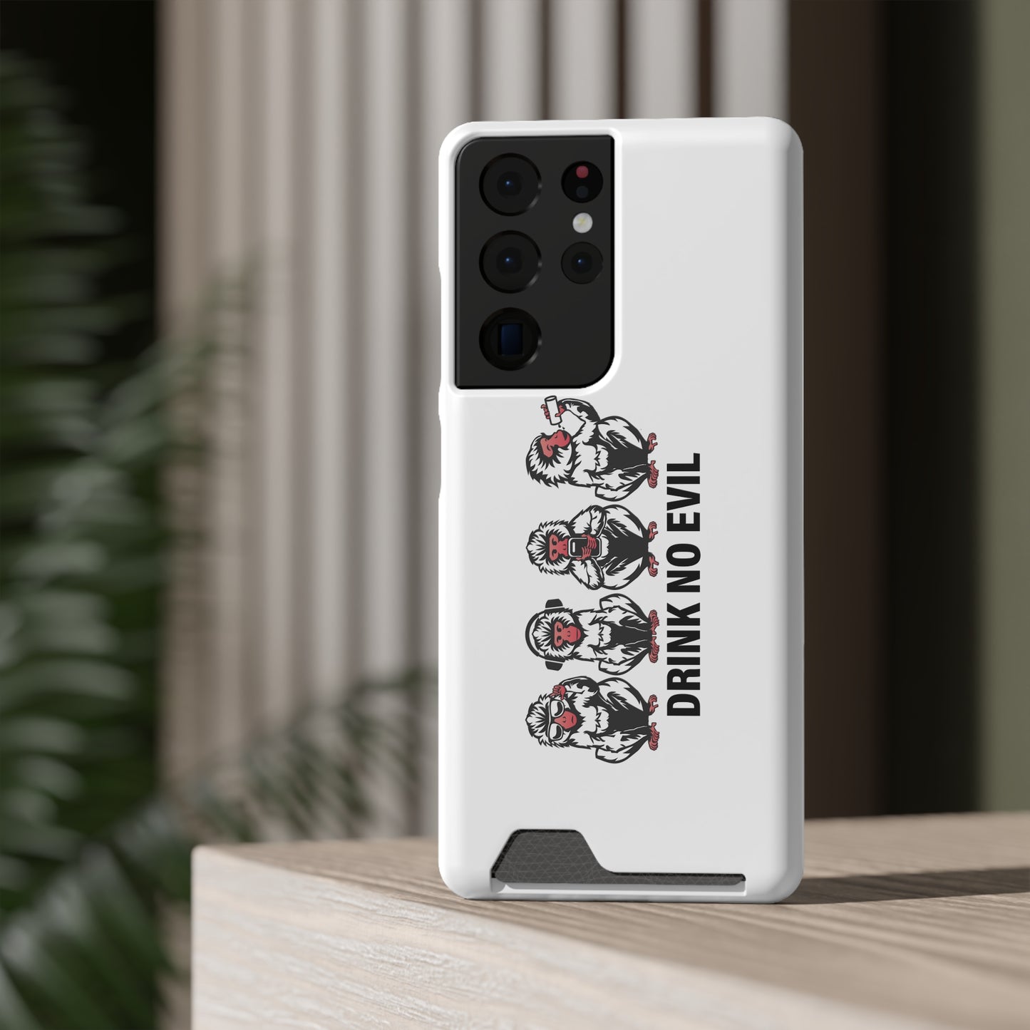 Drink No Evil Phone Case with Card Holder