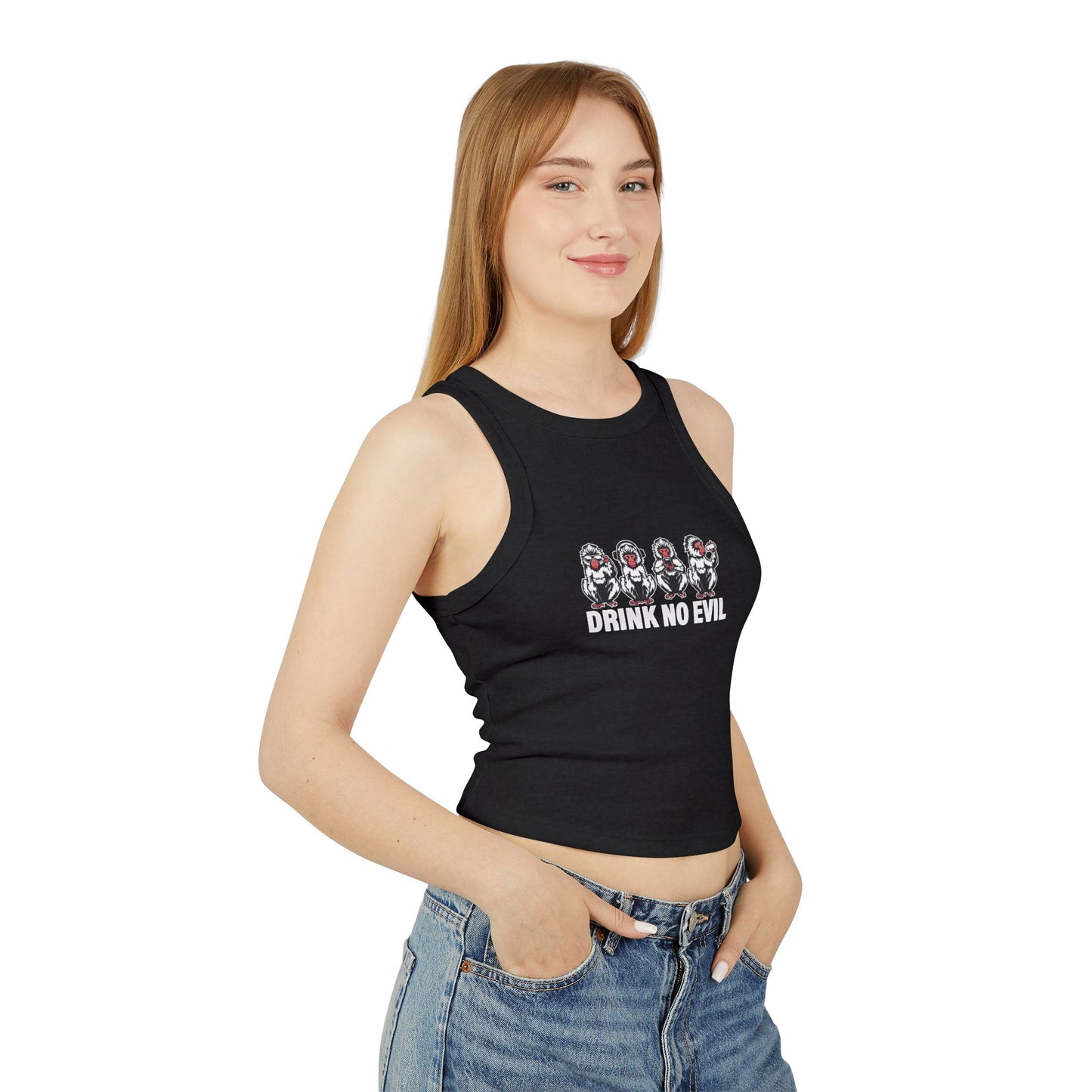 'Drink No Evil' Women’s Racer Tank Top