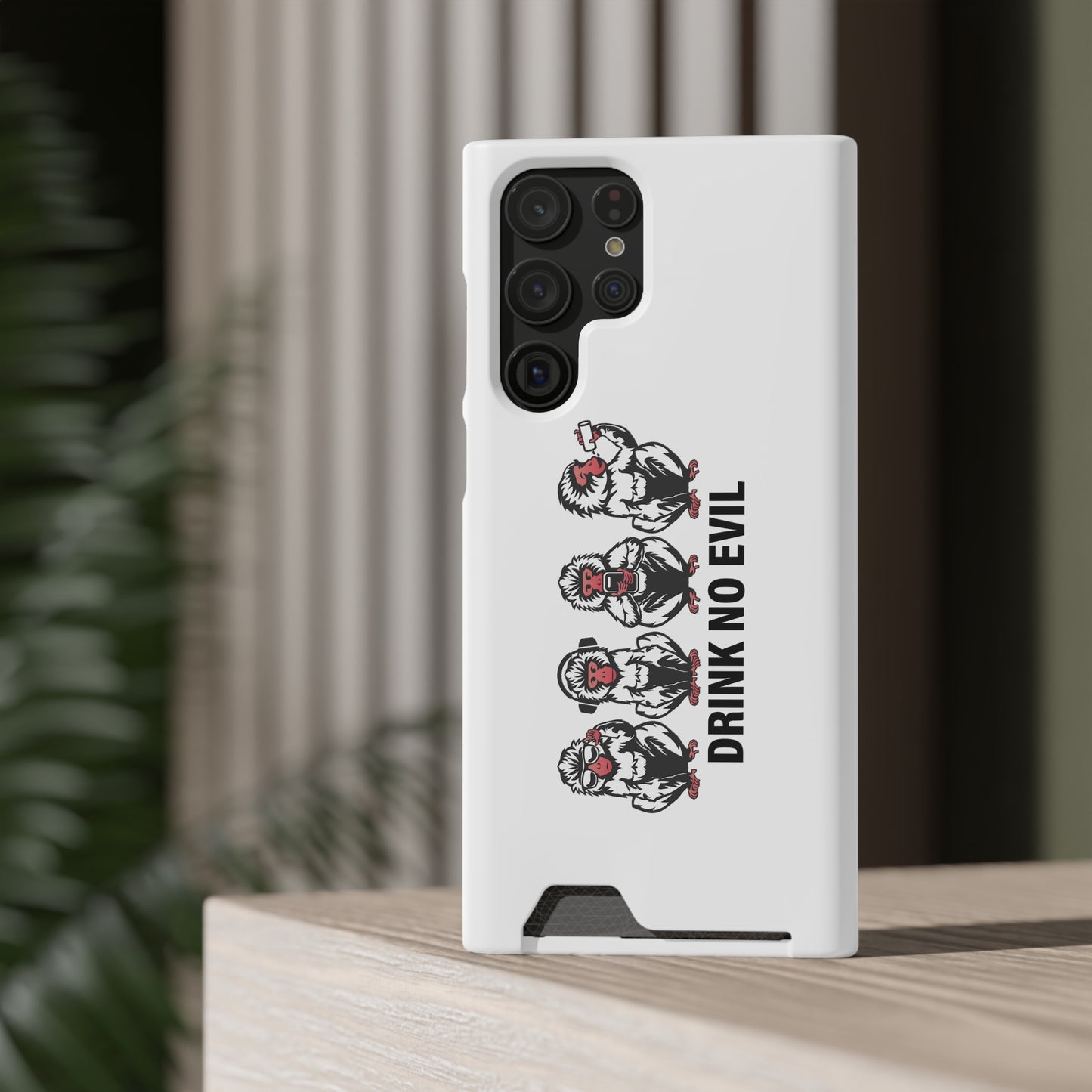 Drink No Evil Phone Case with Card Holder